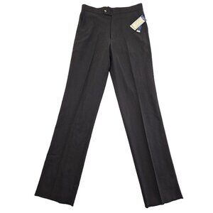 Sansabelt Pants Men's 34 x 36 Raw Hem Dark Brown Flat Front New With Tags